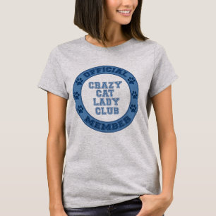 Logotyp Crazy Cat Dam Klubb Officiell Member Shirt Tröja