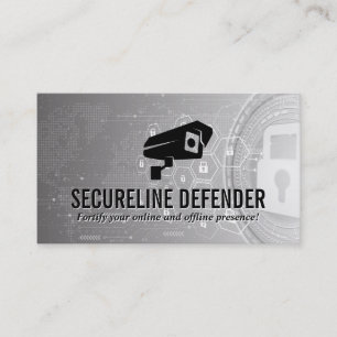Logotyp Cyber Tech Lock-bakgrund Visitkort