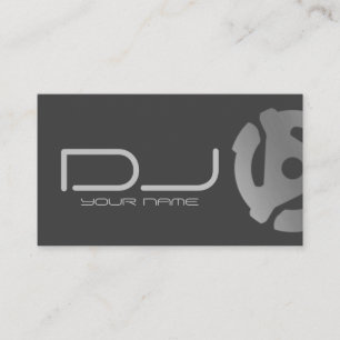 Logotyp DJ för Silver 45-postadapter Visitkort