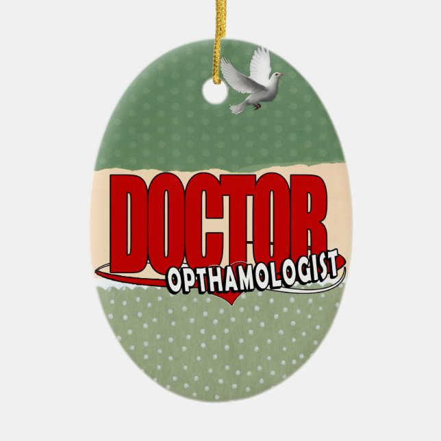 LOGOTYP DOKTOR OPTHAMOLOGIST JULGRANSPRYDNAD KERAMIK (Framsidan)