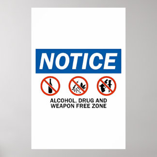 Logotyp Drug Free For School Poster