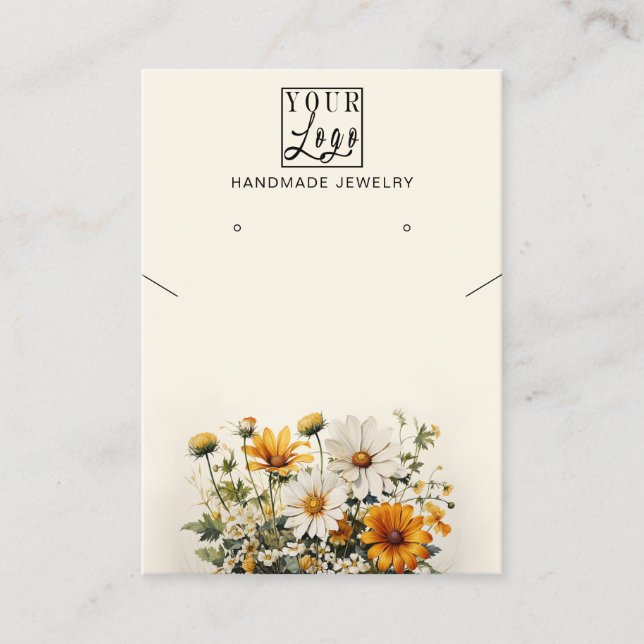 Logotyp Earring and Necklace Visning Holder Visitkort (Framsida)