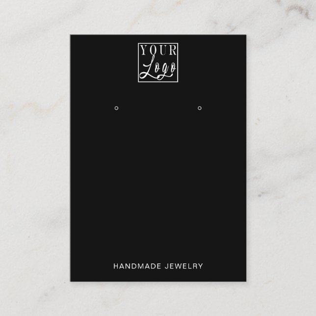 Logotyp Earring and Necklace Visning Holder Visitkort (Framsida)