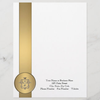 Logotyp elegant business guld letterhead brevhuvud