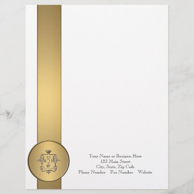 Logotyp elegant business guld letterhead brevhuvud (Framsida)