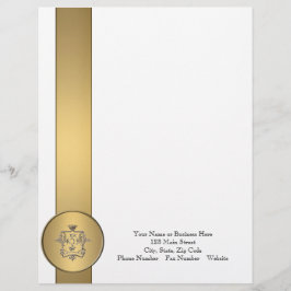 Logotyp elegant business guld letterhead brevhuvud