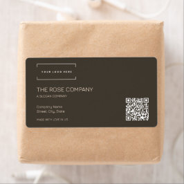 Logotyp elegant Modern Minimalistisk QR-kod Fraktsedel