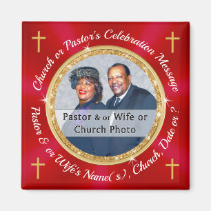 Logotyp eller pastorfoto, Church Party favors Magnet