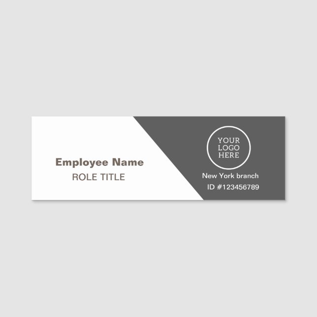 Logotyp Employee Photo Magnetic Safety Pin Namn br Namnbricka (Framsida)