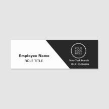Logotyp Employee Photo Magnetic Safety Pin Namn br