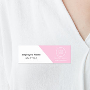 Logotyp Employee Photo Rosa Magnetic Safety Pin Namnbricka