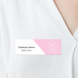Logotyp Employee Photo Rosa Magnetic Safety Pin Namnbricka