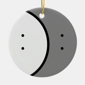 Logotyp endast med text på baksidan julgransprydnad keramik