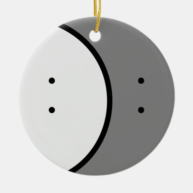 Logotyp endast med text på baksidan julgransprydnad keramik (Framsidan)