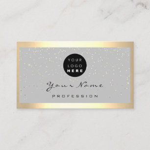 Logotyp Eyelash Makeup Artist Hair Guld Grått VIP Visitkort