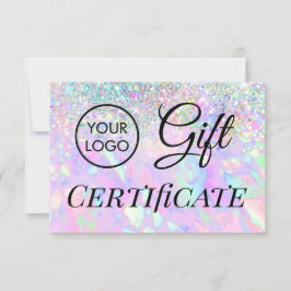 logotyp faux glitter opal-presentkort