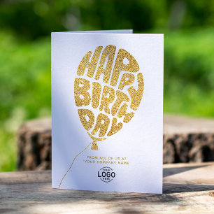 Logotyp Faux Guld Glitter Lettering Business Birth Kort