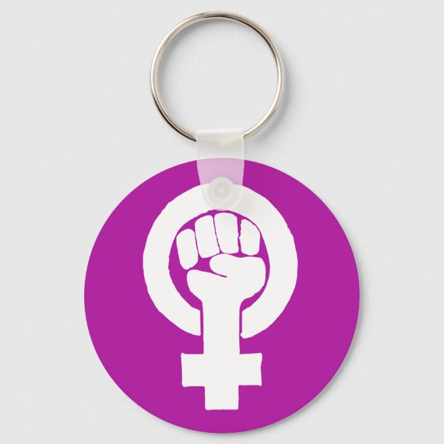 Logotyp, feminist/feminista, jämlikhet/igualidad: nyckelring (Framsida)