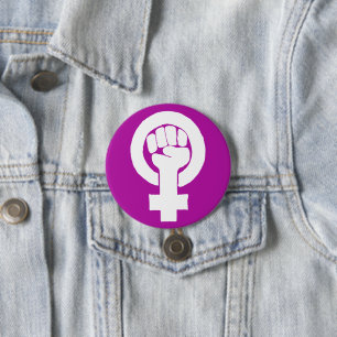 Logotyp feminist/feminista, knapp