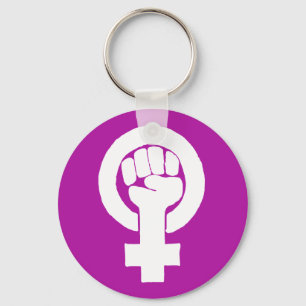 Logotyp feminist/feminista, nyckelring