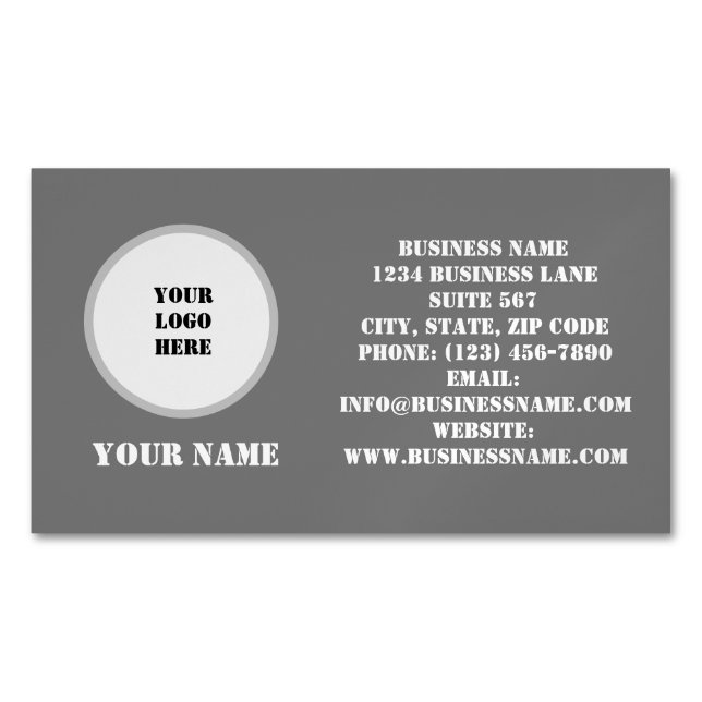 logotyp för anpassade magnetiska visitkort (Framsida)