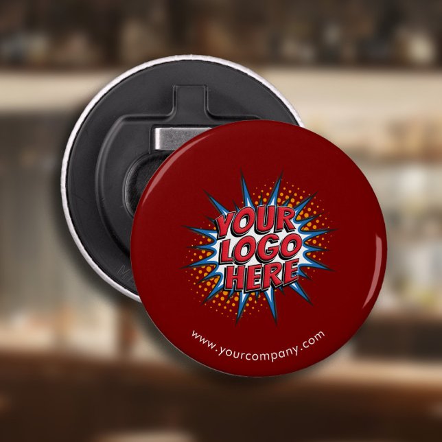 Logotyp för anpassningsbar, Anpassningsbar, röd Flasköppnare (Skapare uppladdad)