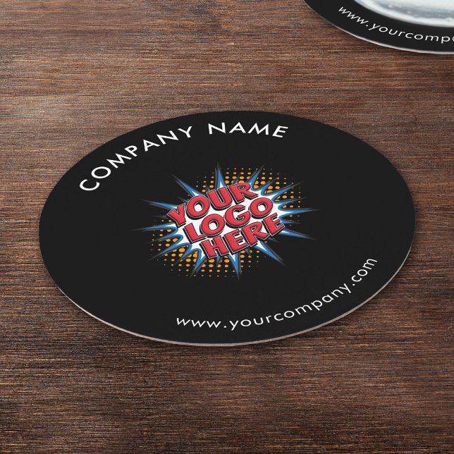 Logotyp för anpassningsbar, Anpassningsbar text, s Underlägg Papper Rund (Skapare uppladdad)