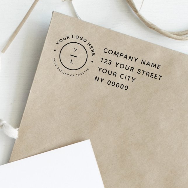 Logotyp för Anpassningsbar av professionell Retura Självfärgande Stämpel (Skapare uppladdad)