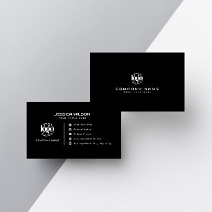 Logotyp för Anpassningsbar av svart, modern och mi Visitkort
