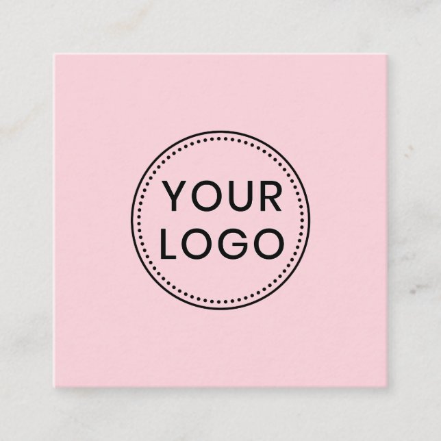 logotyp för Anpassningsbar, färg, kvadrataffärskor Fyrkantigt Visitkort (Framsida)