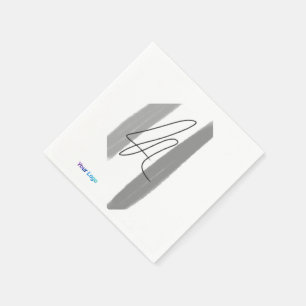 Logotyp för anpassningsbar med minimal elegant här pappersservett