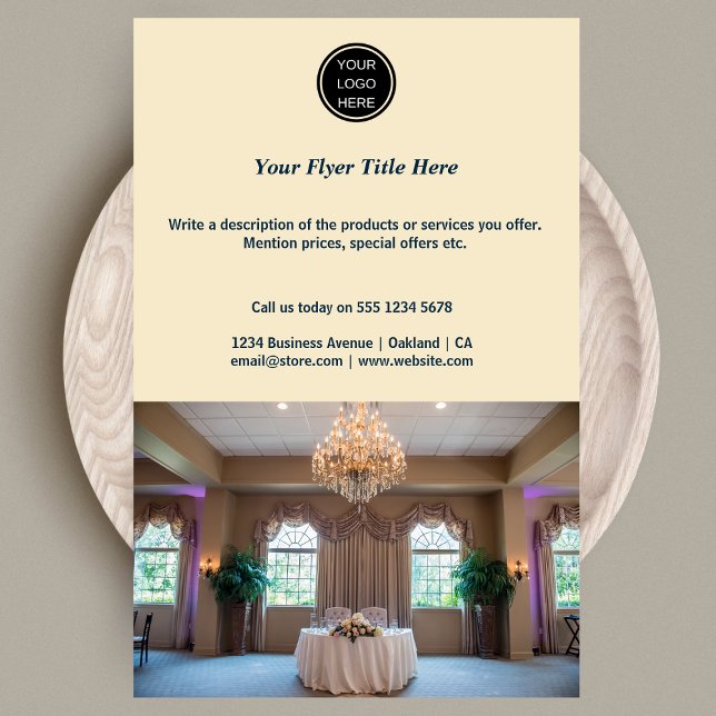 Logotyp för anpassningsbar och foto l Marknadsföri Flygblad (Skapare uppladdad)