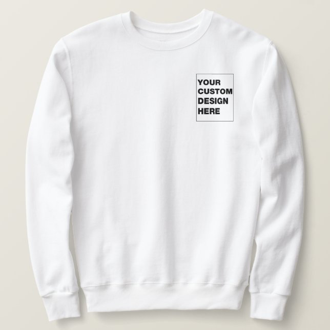 Logotyp för anpassningsbar - Personlig Crewnecn fo Lång Ärmad Tröja (Design framsida)