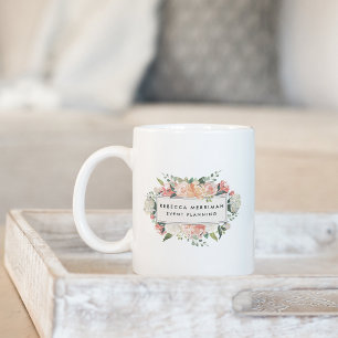 Logotyp för antikisk Blommigt Kaffemugg