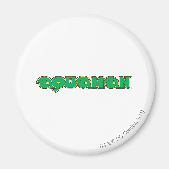 Logotyp för Aquaman Grönt Magnet (Framsidan)