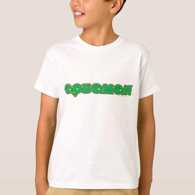 Logotyp för Aquaman Grönt T Shirt (Framsida)