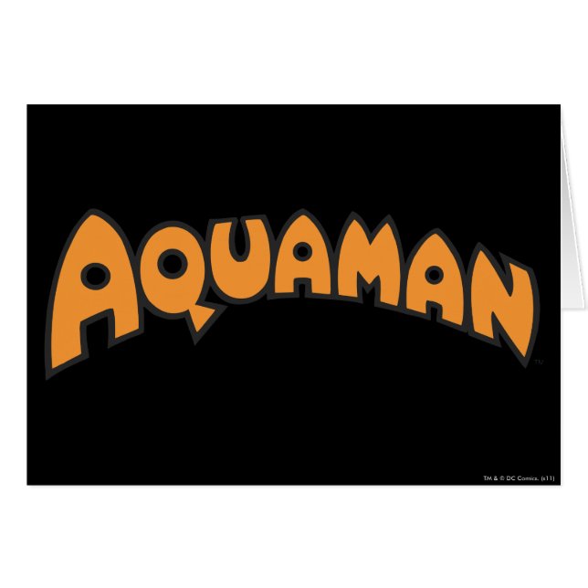 Logotyp för Aquaman Orange Hälsningskort (Framsidan Horizontal)
