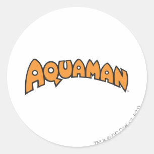 Logotyp för Aquaman Orange Runt Klistermärke