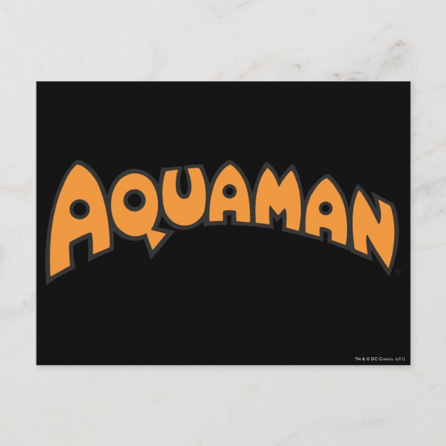 Logotyp för Aquaman Orange Vykort (Framsida)
