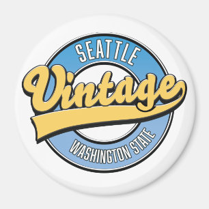 Logotyp för återförevisning av staten i Seattle. Magnet
