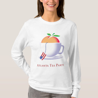 Logotyp för Atlanta Teaparty med persikan T-shirt