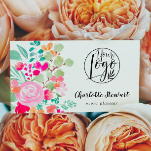 Logotyp för av händelseklanner för rosa visitkort