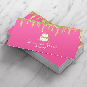Logotyp för bakverk Chef Guld Cake  Sweet Rosa Visitkort