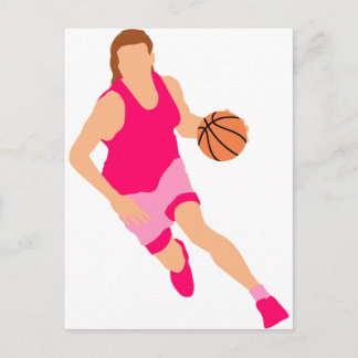 Logotyp för basket för kvinnor vykort