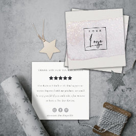 Logotyp för begäran om granskning av Lilac-pensell Fyrkantigt Visitkort