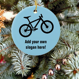 Logotyp för bergsklättring för spår- och terrängcy julgransprydnad keramik