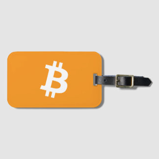 Logotyp för Bitcoin Cryptocurrency Bagagebricka