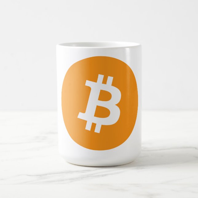 Logotyp för Bitcoin Cryptocurrency Kaffemugg (Center)