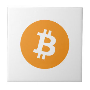 Logotyp för Bitcoin Cryptocurrency Kakelplatta