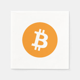 Logotyp för Bitcoin Cryptocurrency Pappersservett
